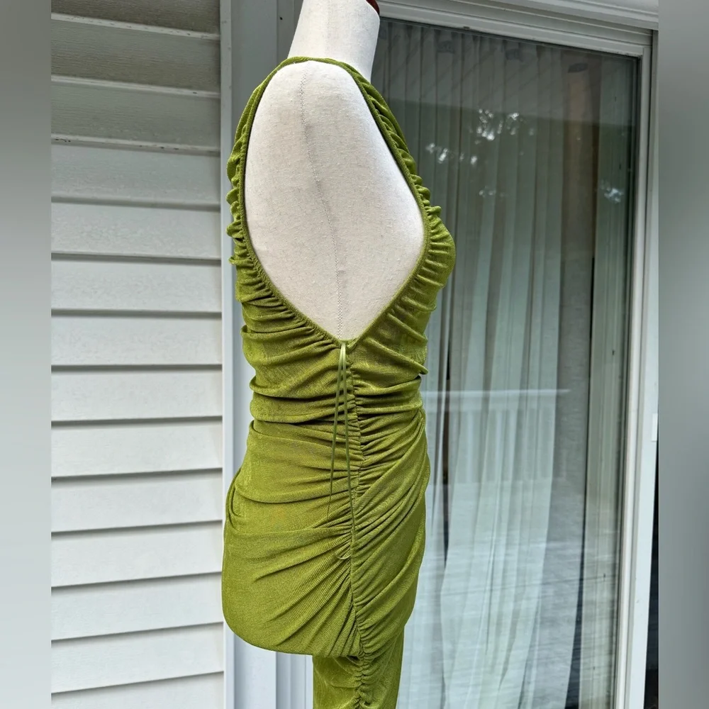 Princess Polly LIONESS THE GODDESS MIDI DRESS GREEN |Size XXS‎ - Picture 5 of 6